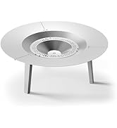 TURBRO Fireside Pluto Heat Deflector for 19/19.5in Firepit and R19 Fire Pit, Redirects Heat Outwa...