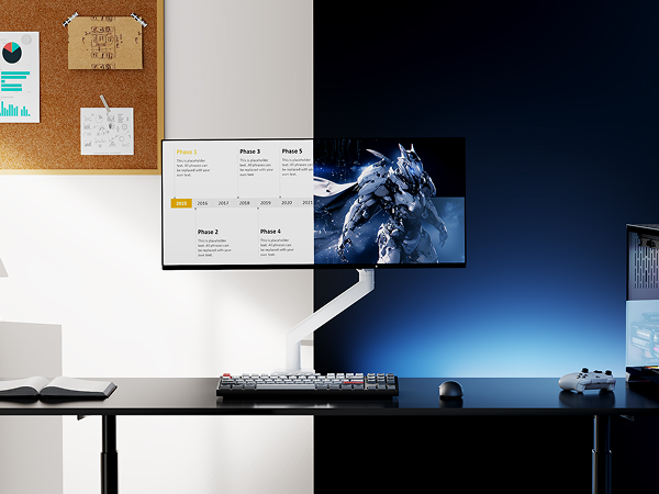 single arm monitor mount