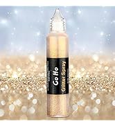 Go Ho Dripping Gold Glitter Powder Spray,Holographic Shiny Powder Glitter Spray,Hair and Body Gli...