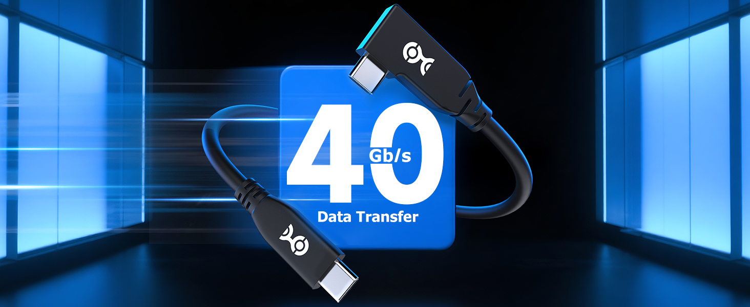 90 Degree Angled USB4 Cable