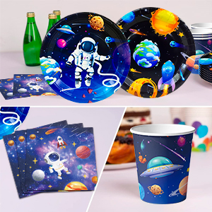 space plates and napkins