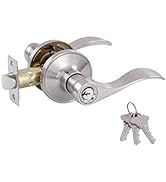 GITRANG Door Levers Interior Keyed Difference Entry Front/Bedroom Door Handles for Left and Right