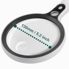 large magnifying glass with light