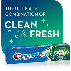 The ultimate combination of clean & fresh