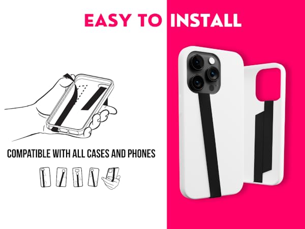 Phone Grip, Phone Strap, Phone Holder for Hand Small, Light and Discreet Cell Phone Holder for Hand