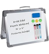 Desktop Dry Erase Magnetic Whiteboard - 16