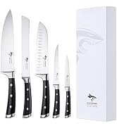 Knife Set, MAD SHARK Professional 5 Piece Kitchen Chef Knife Set, German High Carbon Stainless St...