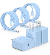 45W iPhone 17 16 15 Pro Max Charger Fast Charging 6FT/10 FT/10FT, Super Fast USB C Charger Block ...