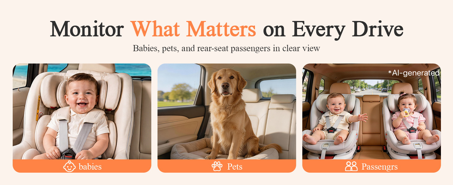 Baby Car Camera with Video Recording & Playback