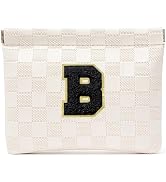 HIGH FIT Leather Pocket Cosmetic Bag for Purse,Initial Makeup Bag Lipstick Cosmetic Accessories O...