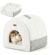 ZOMISIA Cat Bed Cave for Indoor Cats - 2 in 1 Cat Hideaway Hut Fully Machine-Washable, Covered Ki...