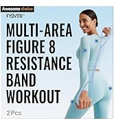Upgraded Figure 8 Resistance Bands, Resistance Bands for Arms & Full Body Workout, Stretch Resist...