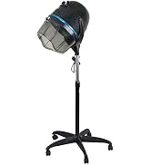 Professional 1300W Adjustable Hooded Floor Hair Bonnet Dryer Stand Up Rolling Base with Wheels fo...