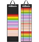 TECKWRAP Vinyl Roll Holder, Vinyl Roll Storage Organizer Black Double-sided Wall-mount with 44 Co...