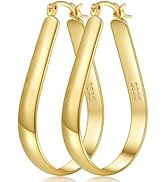 Senteria 5MM Wide Sterling Silver Hoop Earrings For Women Hypoallergenic Thick Silver Hoop Earrin...