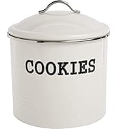 Vintage Cookie Jar - Cookie Jars for Kitchen Counter, Airtight Jar Cookie Containers, Ivory Cooki...