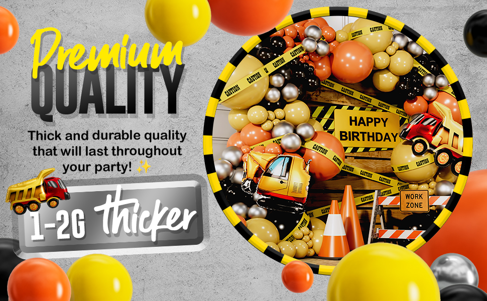 construction birthday balloons