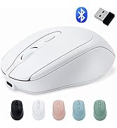 PiMivco Rechargeable Wireless Mouse, Bluetooth Mouse for Laptop/iPad/MacBook Pro/Air,Silent Mouse...