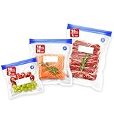 ZABINS 30 Pcs Reusable Vacuum Sealer Bags for Food, 3 Size BPA-Free Vacuum Storage Bags with Seal...