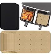 WMKGG Rectangular Air Fryer Parchment Paper, 200 PCS Disposable Perforated Air Fryer Liners with ...