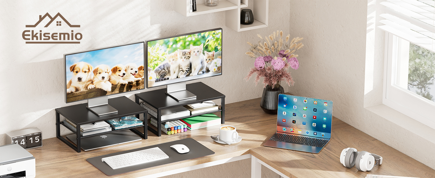 2-Tier Computer Monitor Stand Riser