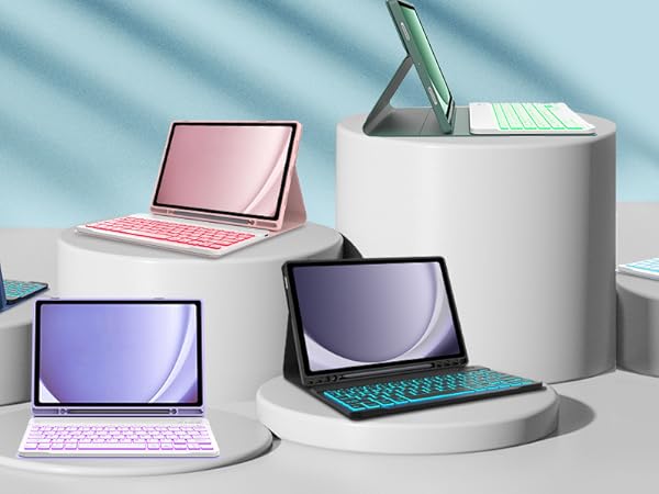 galaxy tab a9 plus case with keyboard, samsung a9 plus tablet case keyboard, tab a9+ keyboard