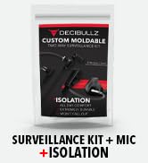 Decibullz Radio Headset +Isolation Surveillance Walkie Talkie Earpieces, Listen & Talk with Mic, ...