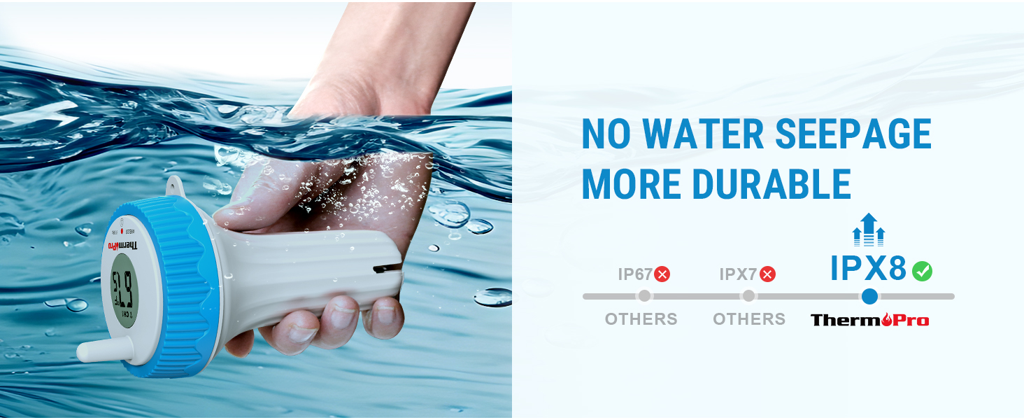 waterproof cold plunge thermometer floating thermometer for ice bath