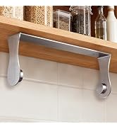 Paper Towel Holder Under Cabinet, Stainless Steel, Silver, Adhesive & Wall Mount, Under Counter P...