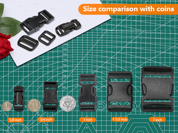 15mm 20mm 25mm 38mm 50mm Plastic Buckles clip for webbing