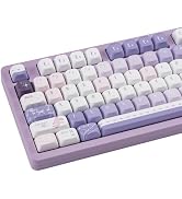 COOMICKEY PBT Keycaps 150 Keys Dye-Sublimation Cute Keycap MOA Profile Purple Anime Keycap Custom...
