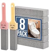 Navona 8 Pack Pumice Stone Scouring Sticks with 2 Universal Handles, Grey Pumice Stone Cleaner fo...