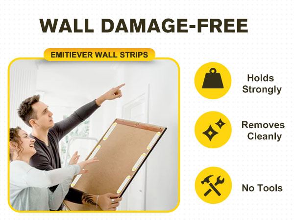 EMITEVER Picture Hanging Strips Heavy Duty