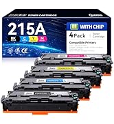 Quomo 215A Toner Cartridges Set with Chip Replacement for HP 215A W2310A W2311A W2312A W2313A Com...