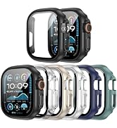 Case for Apple Watch Ultra 3/2/1 Screen Protector with Tempered Glass Protection Hard PC Bumper C...