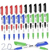 coruscant Assorted Colors Permanent Marker Fine Point Bulk, Fine Tip Quickly Drying, Waterproof, ...