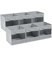 DIMJ Storage Cubes, Cube Storage Bins, Foldable 11 Inch Cube Storage Bin, Clear Window Storage Cu...