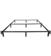 NEW JETO Metal Bed Frame - Sturdy Platform Bed Frame Heavy Duty Non-Slip Bed Frame Black King Bed...
