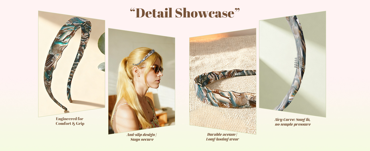 detail showcase blue headband