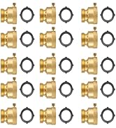PLUMBINGMASTER 3/4 Inch FHT x 3/4 Inch MHT Brass Hose Bib Backflow Preventer,Vacuum Breakers Outs...