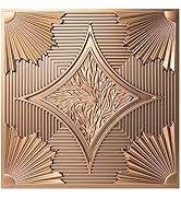 Art3d Drop Ceiling Tiles 24x24 in Bronze (12-Pack, 48 Sq.ft), 3D Wainscoting Panels Glue Up 2x2