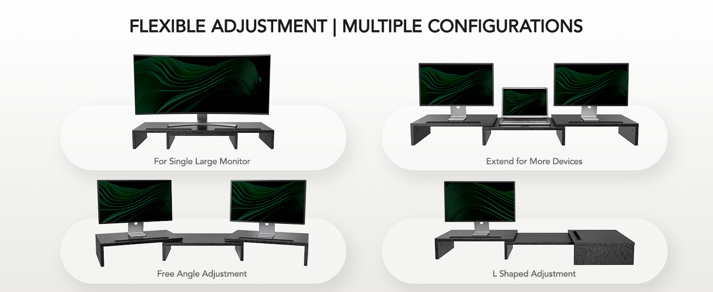 dual monitor stand riser