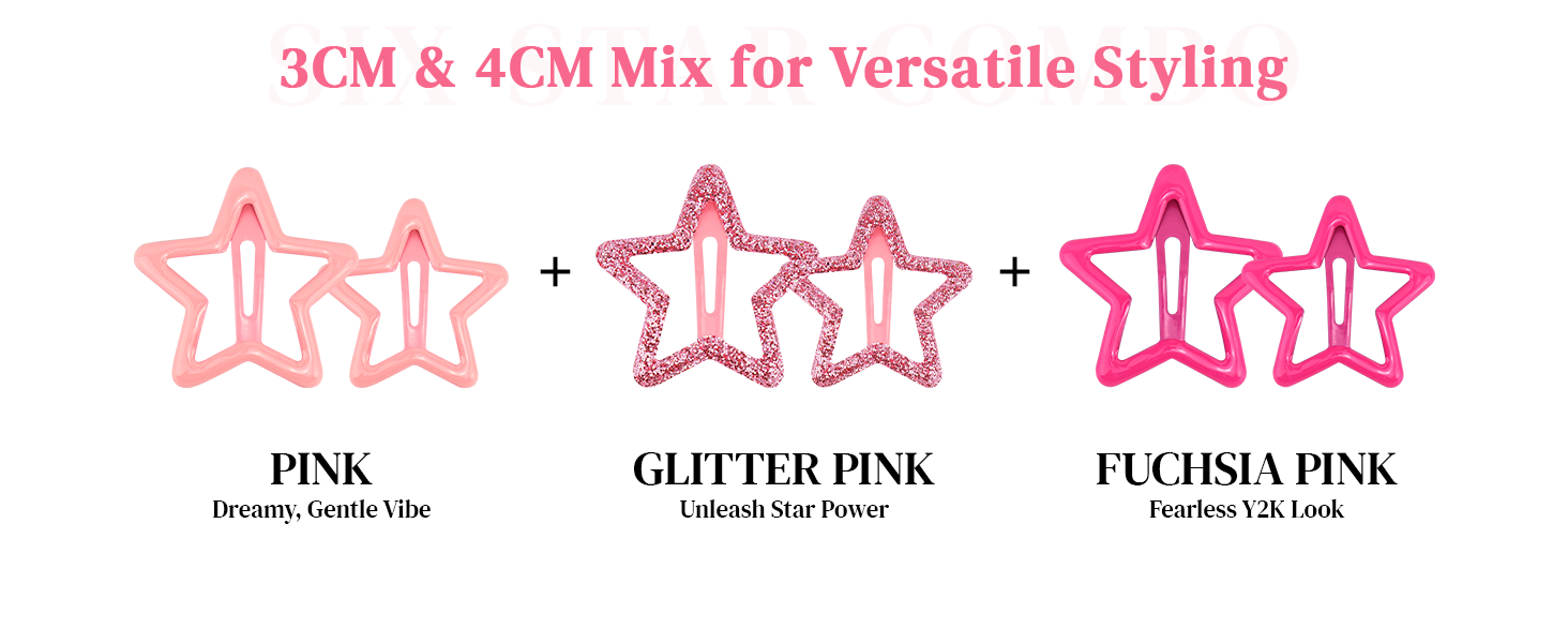 PINK: Dreamy, Gentle Vibe. GLITTER PINK: Unleash Star Power