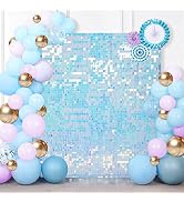 Sequin Wall Panels Shimmer Wall Backdrop Iridescent Panels Glitter 24 Panels Square Shimmer Backd...