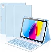 KBCASE for iPad 11th/10th Generation Case with Keyboard, Detachable Wireless Keyboard Case with P...