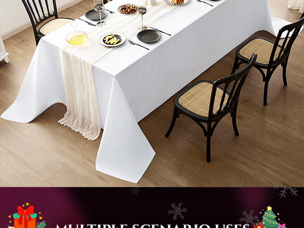 Rectangle Tablecloth Polyester Table Cloth,Stain Resistant and Wrinkle Polyester Dining Table Cover
