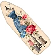 Nuxovilar Vintage Sewing Elements Ironing Board Cover& Floral Design, 15×54inch, This Cover Fits ...