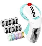 EazeID Embossing Label Maker with 15 Tapes, Vintage Embossed Label Maker Handheld, Retro Emboss L...