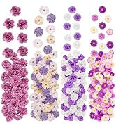 ATTGREAT 310 Pcs Fake Flower Heads Mini Artificial Flower Bulk Silk Flowers for Decoration Small ...