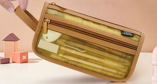 brown pencil case